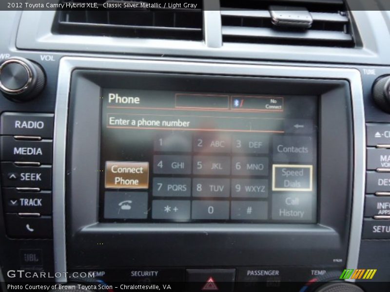 Classic Silver Metallic / Light Gray 2012 Toyota Camry Hybrid XLE