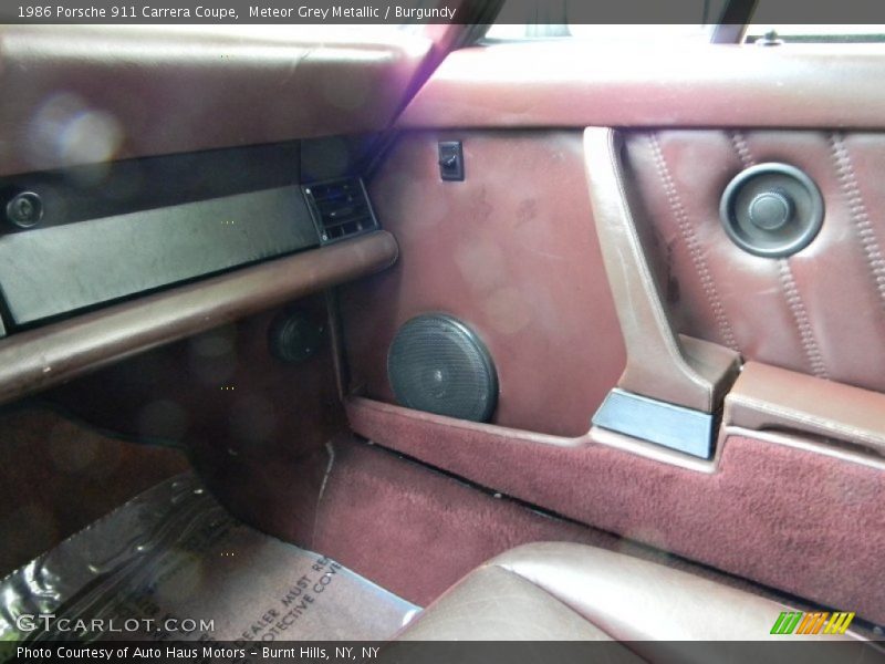 Meteor Grey Metallic / Burgundy 1986 Porsche 911 Carrera Coupe