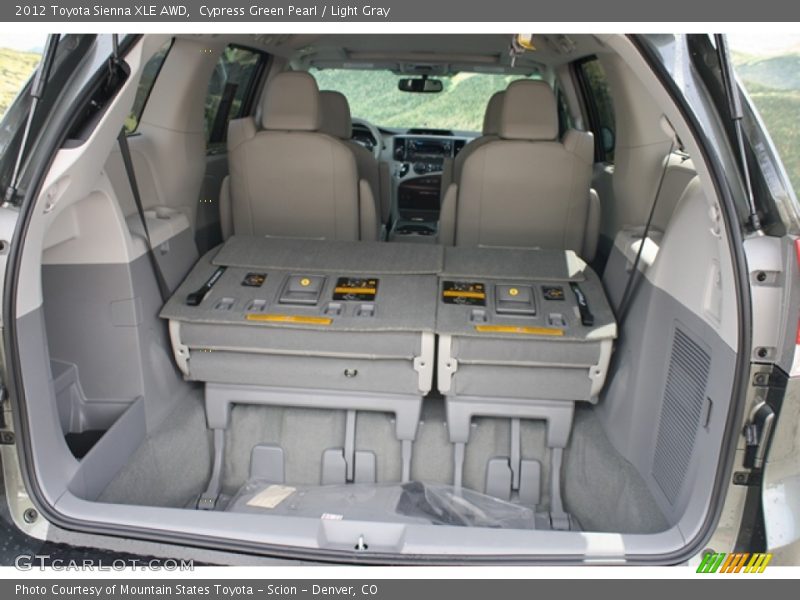 Cypress Green Pearl / Light Gray 2012 Toyota Sienna XLE AWD