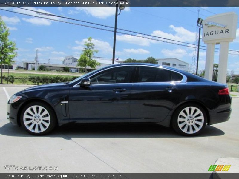 Midnight  Metallic Black / Ivory/Oyster 2009 Jaguar XF Premium Luxury