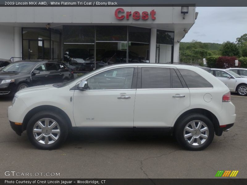 White Platinum Tri Coat / Ebony Black 2009 Lincoln MKX AWD