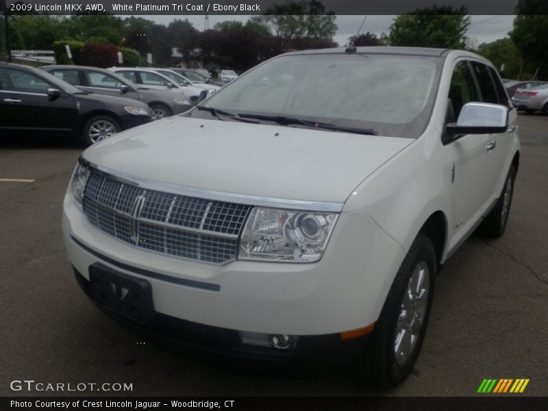 White Platinum Tri Coat / Ebony Black 2009 Lincoln MKX AWD