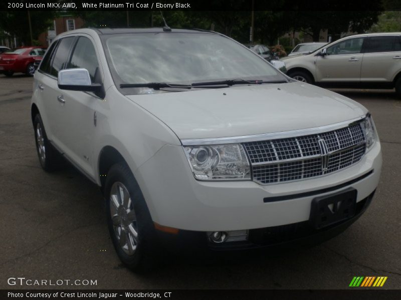 White Platinum Tri Coat / Ebony Black 2009 Lincoln MKX AWD