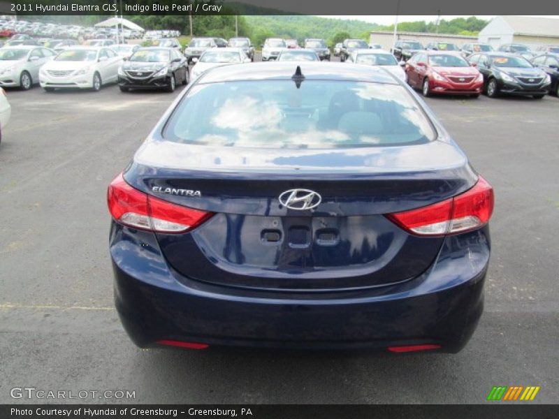 Indigo Blue Pearl / Gray 2011 Hyundai Elantra GLS