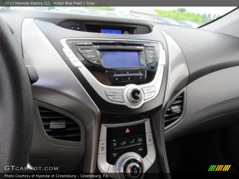 Indigo Blue Pearl / Gray 2011 Hyundai Elantra GLS