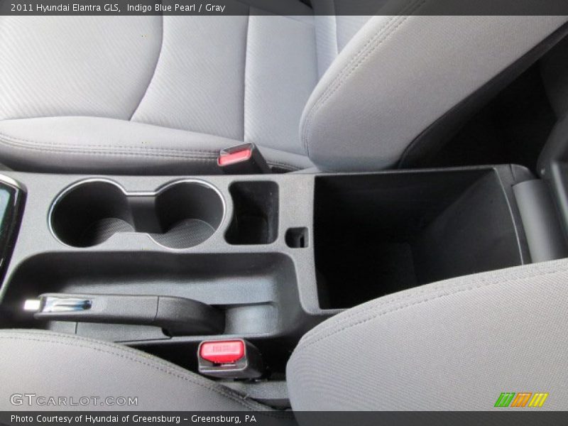 Indigo Blue Pearl / Gray 2011 Hyundai Elantra GLS