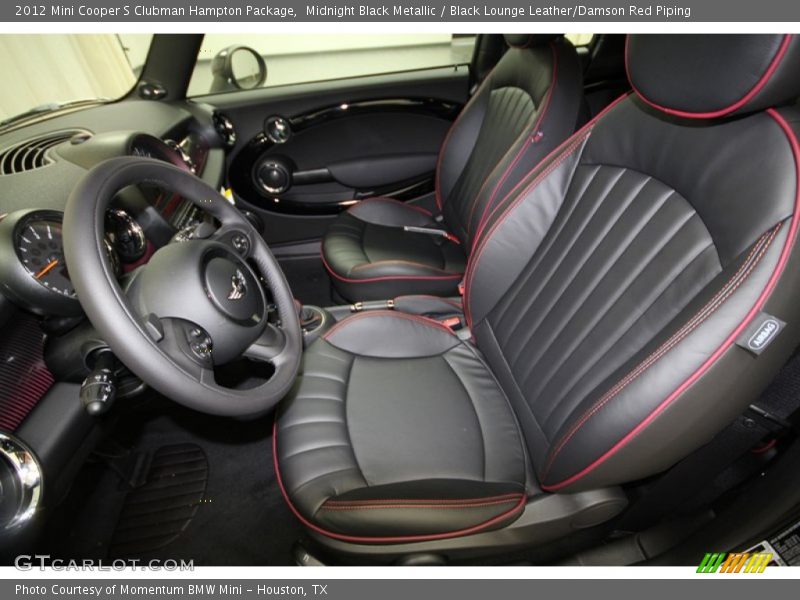 Midnight Black Metallic / Black Lounge Leather/Damson Red Piping 2012 Mini Cooper S Clubman Hampton Package