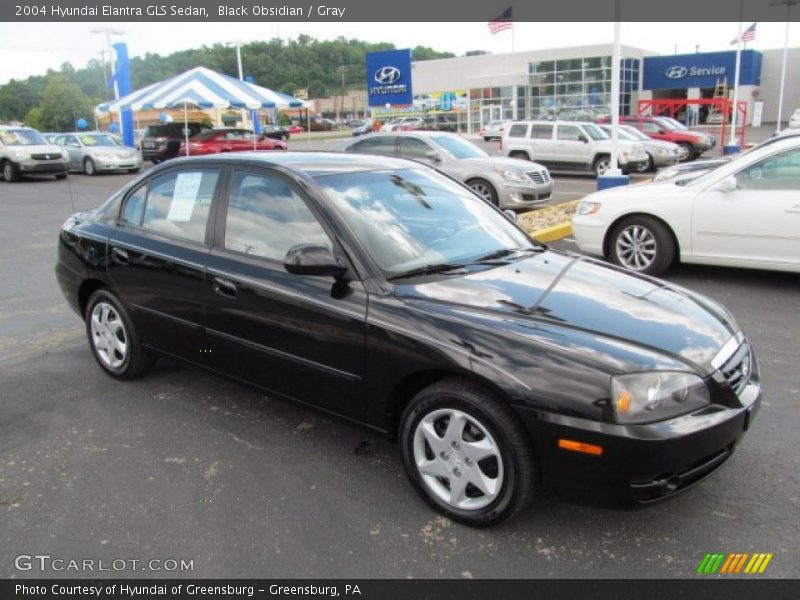 Black Obsidian / Gray 2004 Hyundai Elantra GLS Sedan