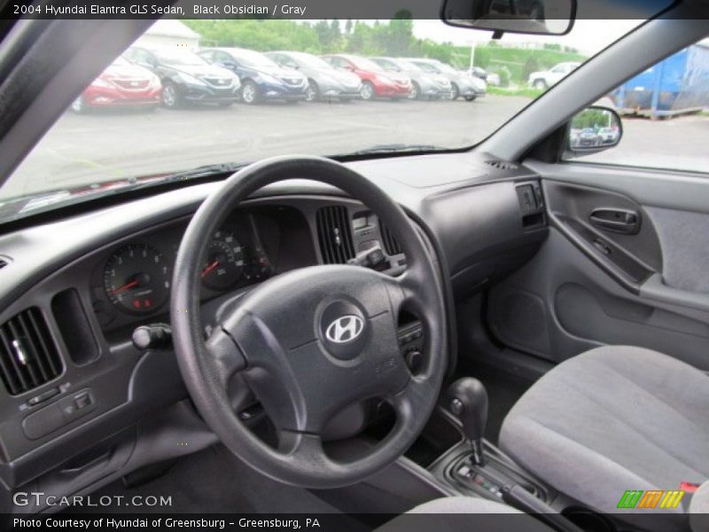 Black Obsidian / Gray 2004 Hyundai Elantra GLS Sedan