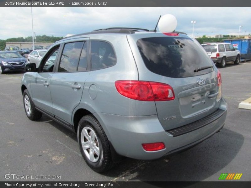 Platinum Sage / Gray 2009 Hyundai Santa Fe GLS 4WD