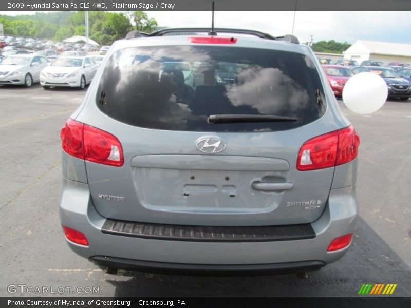 Platinum Sage / Gray 2009 Hyundai Santa Fe GLS 4WD