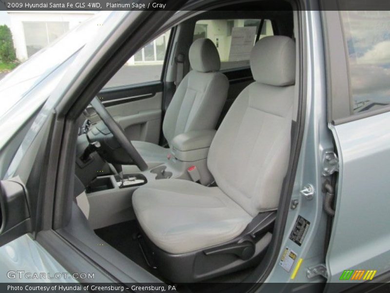 Platinum Sage / Gray 2009 Hyundai Santa Fe GLS 4WD