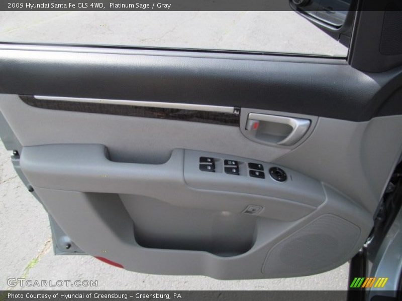 Platinum Sage / Gray 2009 Hyundai Santa Fe GLS 4WD