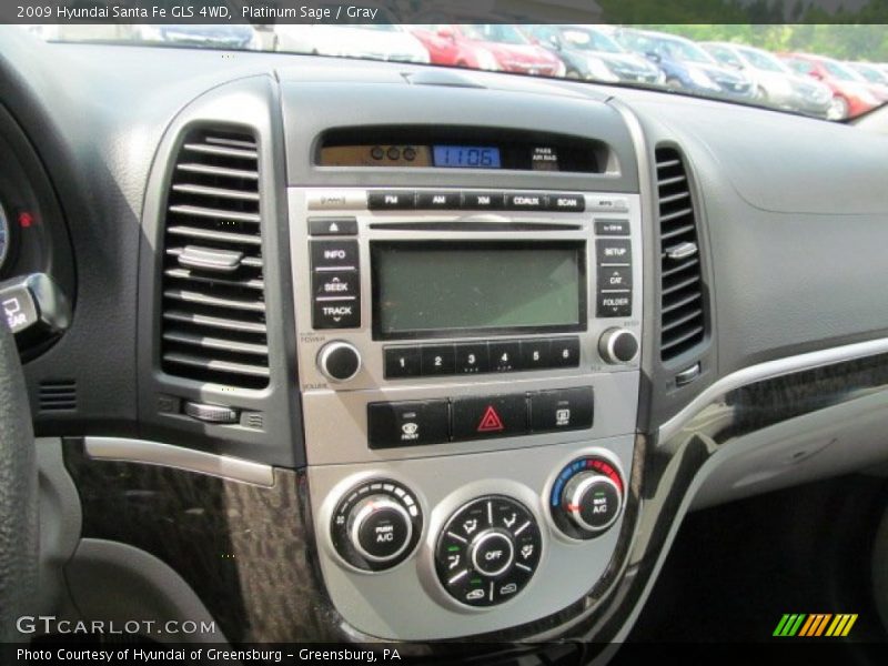 Platinum Sage / Gray 2009 Hyundai Santa Fe GLS 4WD