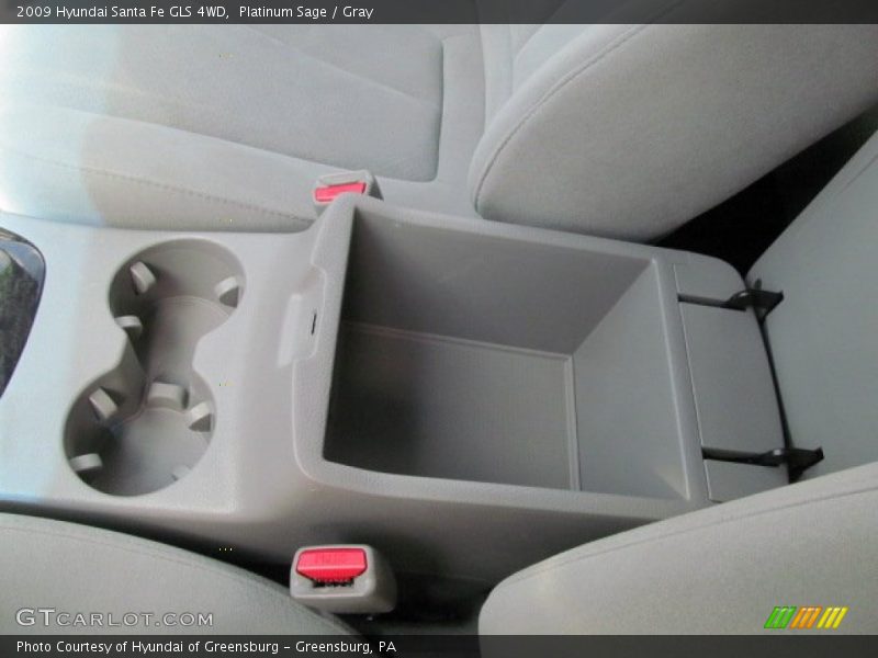 Platinum Sage / Gray 2009 Hyundai Santa Fe GLS 4WD