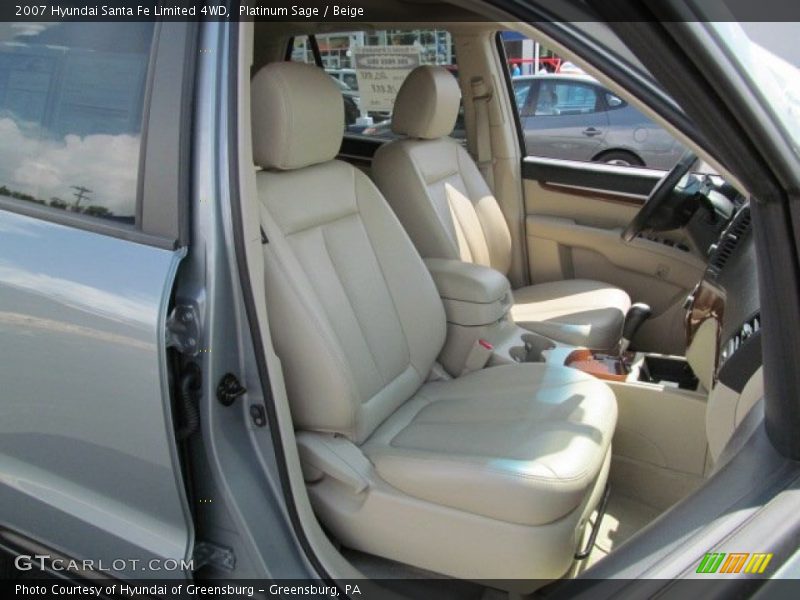 Platinum Sage / Beige 2007 Hyundai Santa Fe Limited 4WD