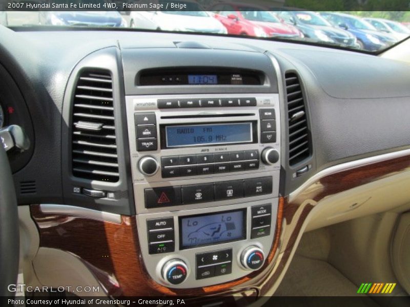 Platinum Sage / Beige 2007 Hyundai Santa Fe Limited 4WD