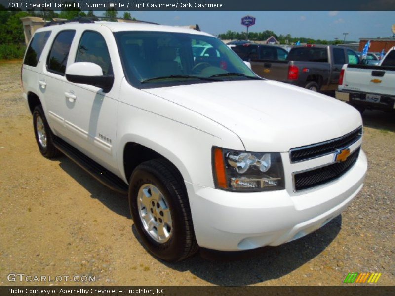 Summit White / Light Cashmere/Dark Cashmere 2012 Chevrolet Tahoe LT
