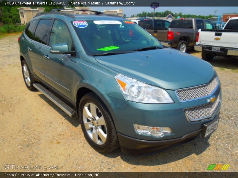 Silver Moss Metallic / Cashmere/Ebony 2009 Chevrolet Traverse LTZ AWD