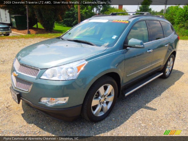 Silver Moss Metallic / Cashmere/Ebony 2009 Chevrolet Traverse LTZ AWD