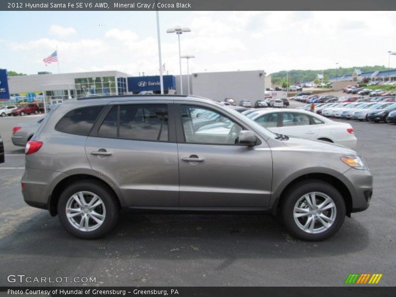 Mineral Gray / Cocoa Black 2012 Hyundai Santa Fe SE V6 AWD
