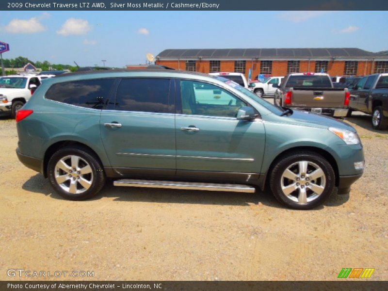 Silver Moss Metallic / Cashmere/Ebony 2009 Chevrolet Traverse LTZ AWD