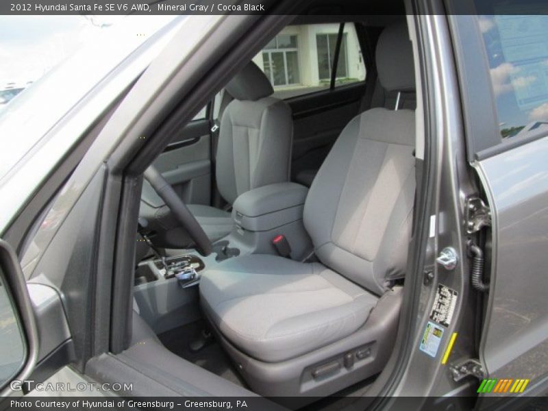 Mineral Gray / Cocoa Black 2012 Hyundai Santa Fe SE V6 AWD