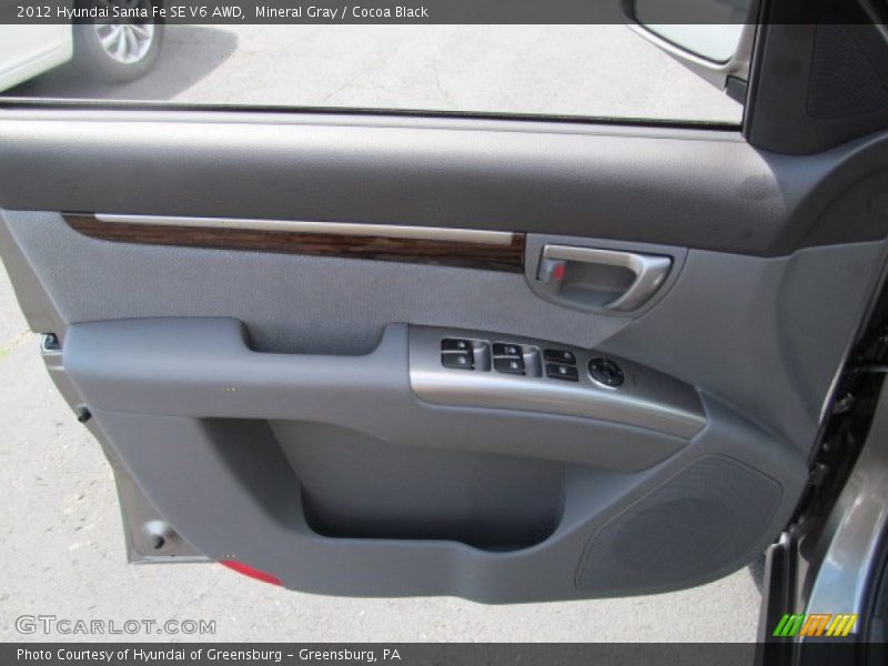 Mineral Gray / Cocoa Black 2012 Hyundai Santa Fe SE V6 AWD
