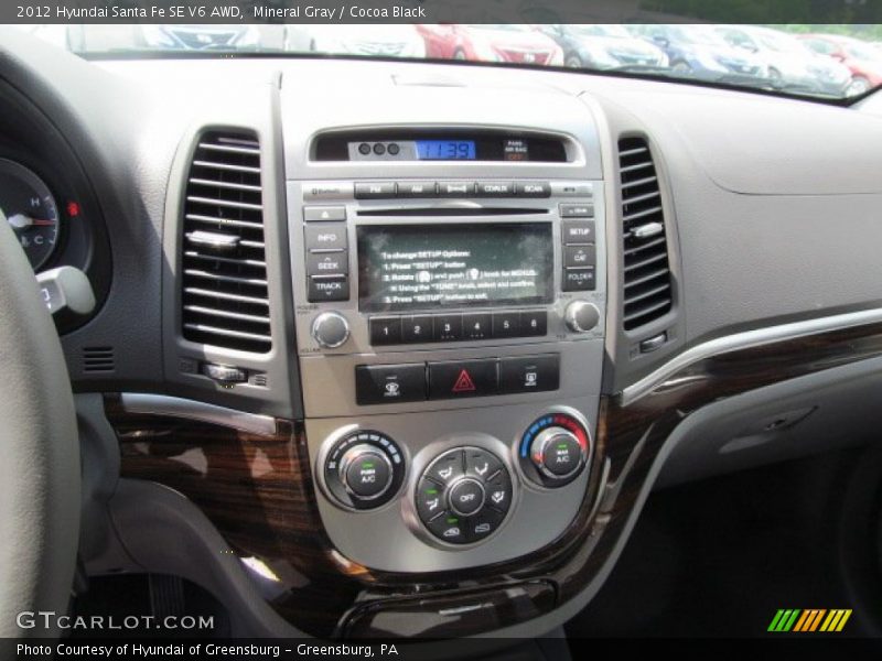 Mineral Gray / Cocoa Black 2012 Hyundai Santa Fe SE V6 AWD