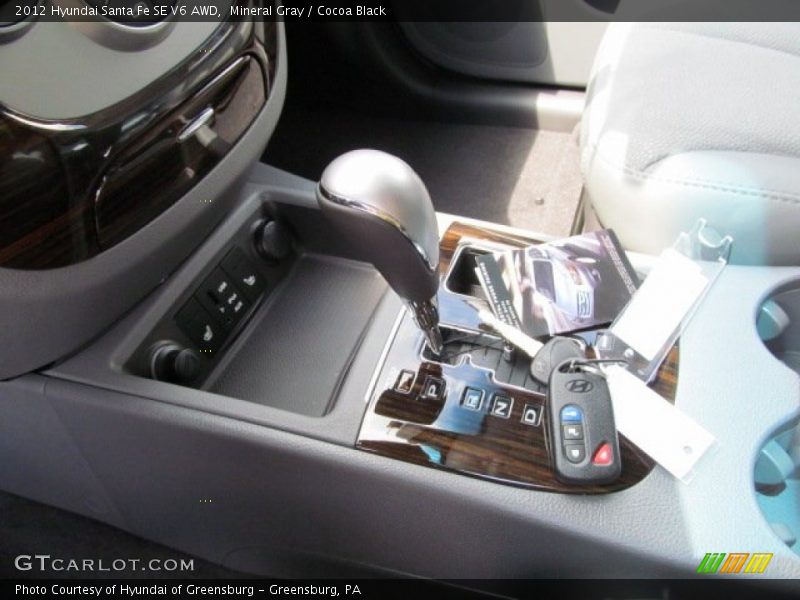 Mineral Gray / Cocoa Black 2012 Hyundai Santa Fe SE V6 AWD