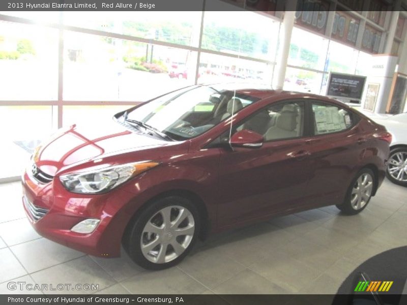 Red Allure / Beige 2013 Hyundai Elantra Limited