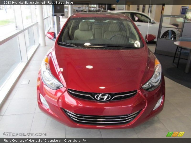 Red Allure / Beige 2013 Hyundai Elantra Limited
