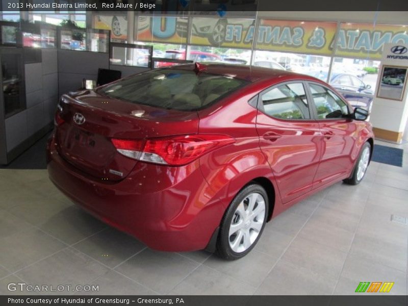 Red Allure / Beige 2013 Hyundai Elantra Limited