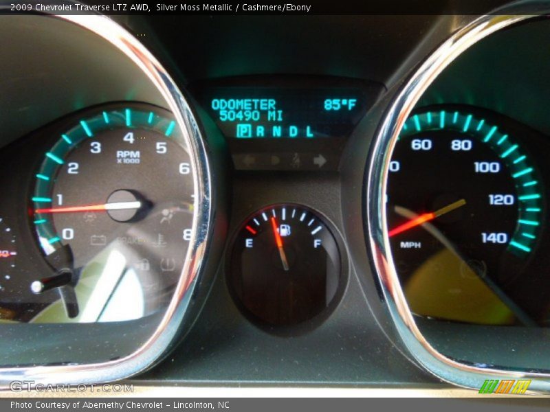 Silver Moss Metallic / Cashmere/Ebony 2009 Chevrolet Traverse LTZ AWD