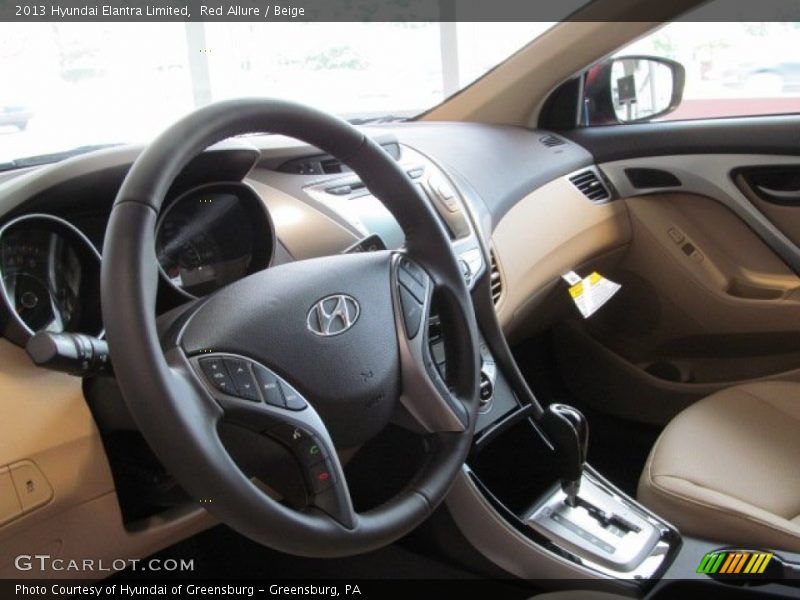 Red Allure / Beige 2013 Hyundai Elantra Limited