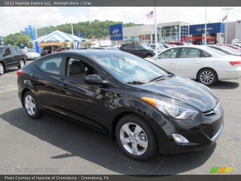 Midnight Black / Gray 2013 Hyundai Elantra GLS