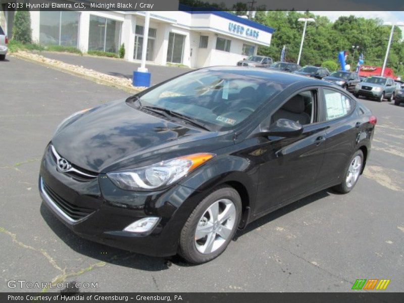 Midnight Black / Gray 2013 Hyundai Elantra GLS