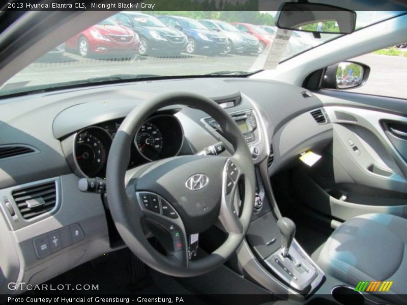 Midnight Black / Gray 2013 Hyundai Elantra GLS