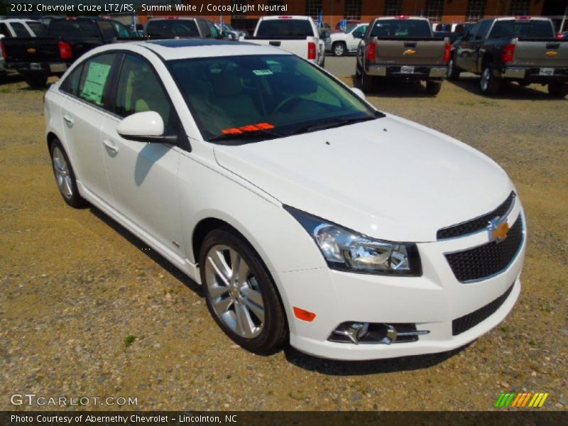 Summit White / Cocoa/Light Neutral 2012 Chevrolet Cruze LTZ/RS