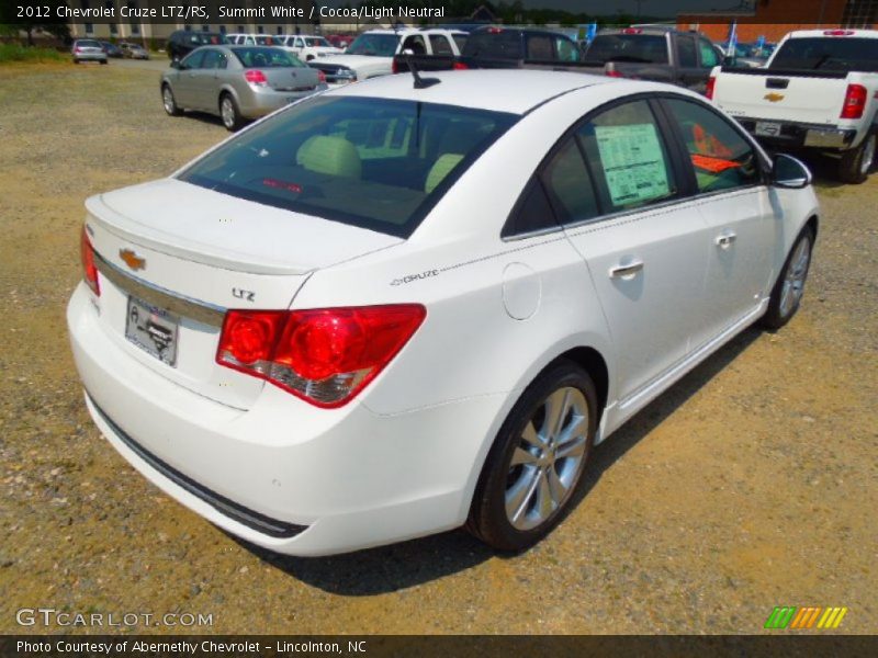 Summit White / Cocoa/Light Neutral 2012 Chevrolet Cruze LTZ/RS