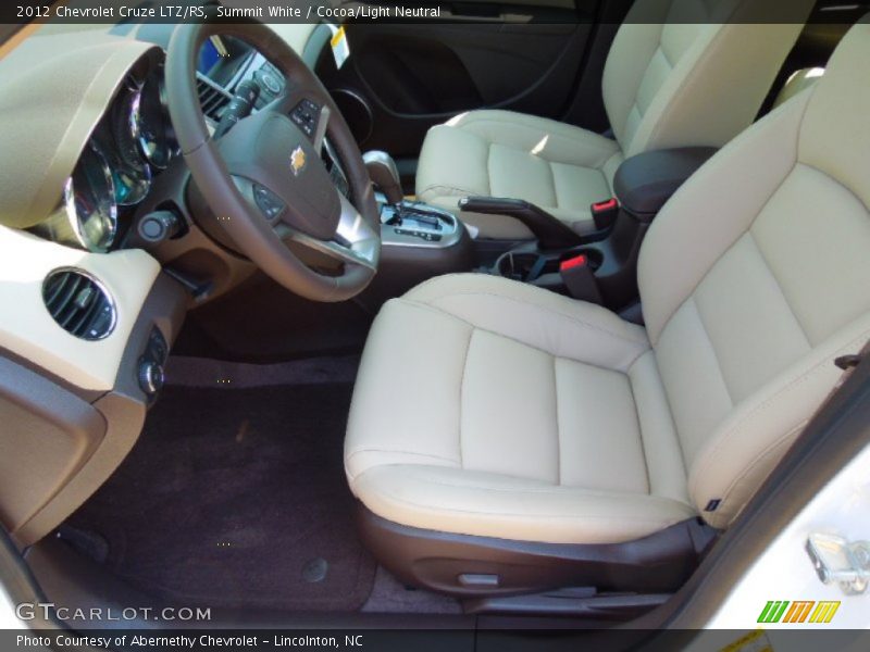 Summit White / Cocoa/Light Neutral 2012 Chevrolet Cruze LTZ/RS
