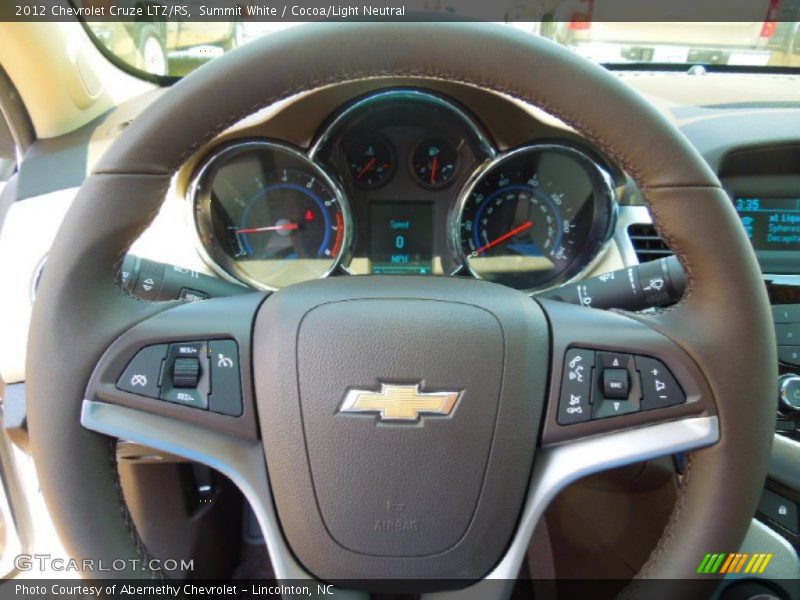 Summit White / Cocoa/Light Neutral 2012 Chevrolet Cruze LTZ/RS