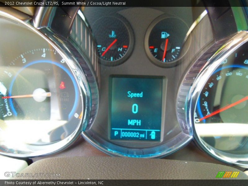 Summit White / Cocoa/Light Neutral 2012 Chevrolet Cruze LTZ/RS