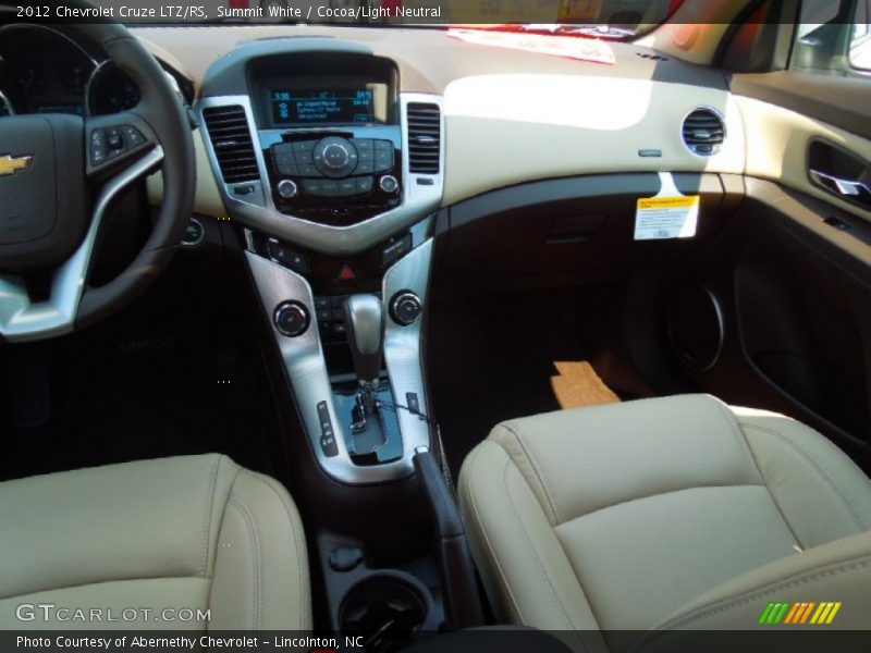 Summit White / Cocoa/Light Neutral 2012 Chevrolet Cruze LTZ/RS
