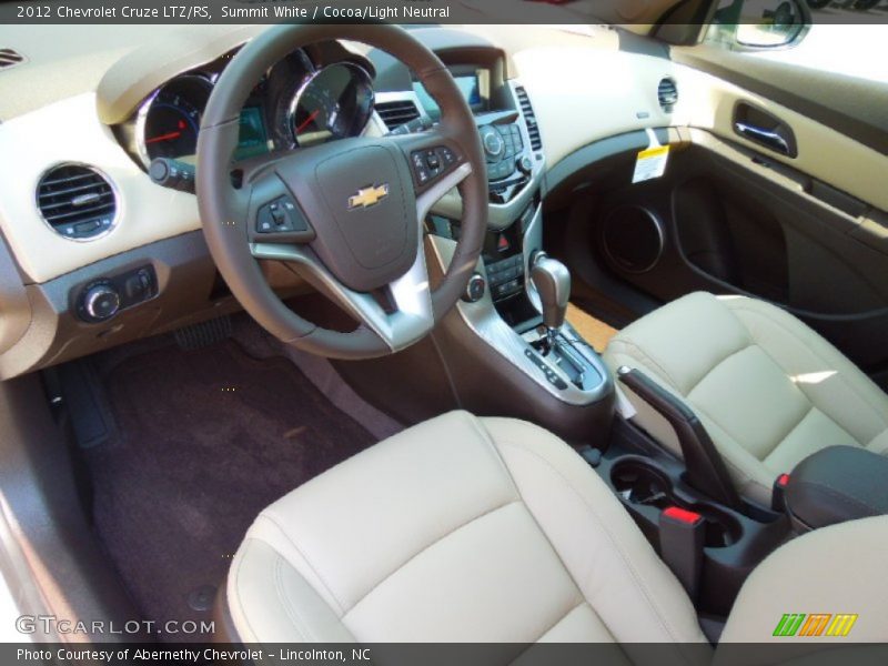 Summit White / Cocoa/Light Neutral 2012 Chevrolet Cruze LTZ/RS