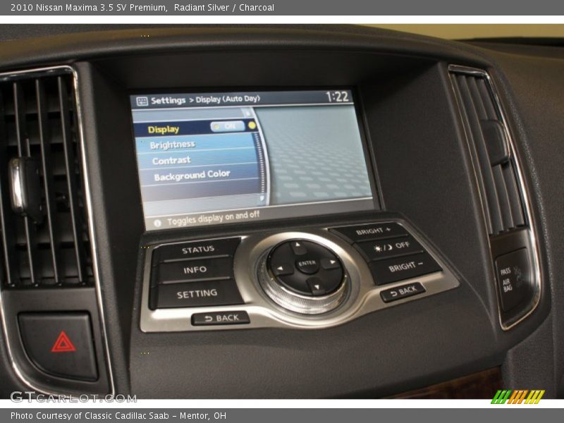 Controls of 2010 Maxima 3.5 SV Premium