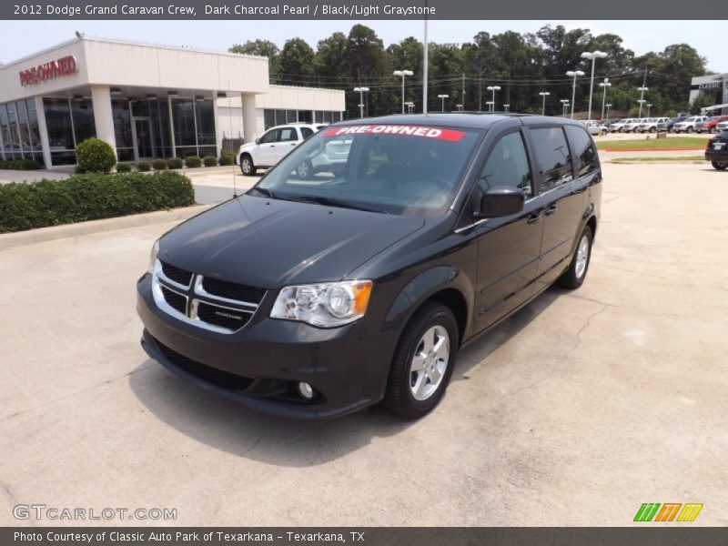 Dark Charcoal Pearl / Black/Light Graystone 2012 Dodge Grand Caravan Crew