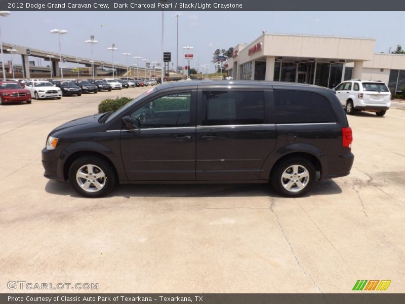 Dark Charcoal Pearl / Black/Light Graystone 2012 Dodge Grand Caravan Crew