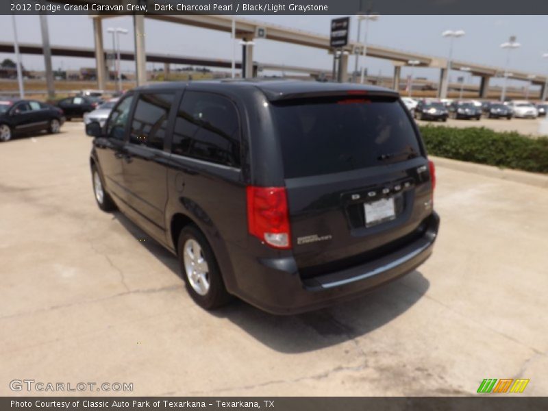 Dark Charcoal Pearl / Black/Light Graystone 2012 Dodge Grand Caravan Crew