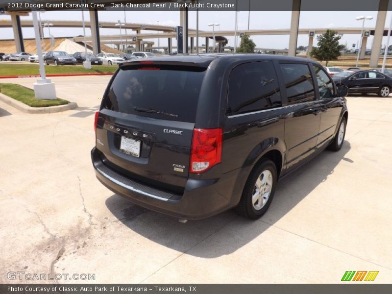 Dark Charcoal Pearl / Black/Light Graystone 2012 Dodge Grand Caravan Crew